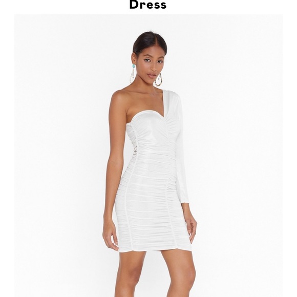 Two's a Crowd One Shoulder Mini Dress sz 2 - Picture 2 of 4